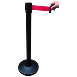 Barriera a Nastro Palo Nero H.91X6,3 cm Rosso 3 m - Vigor precio