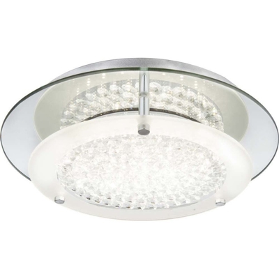Globo Lighting - FROO Plafoniera LED 12W cromo vetro satinato cristalli GLOBO 49299-12