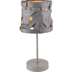 Globo Lighting - SALVADOR Lampada da tavolo grigia con paralume GLOBO 15224T en oferta