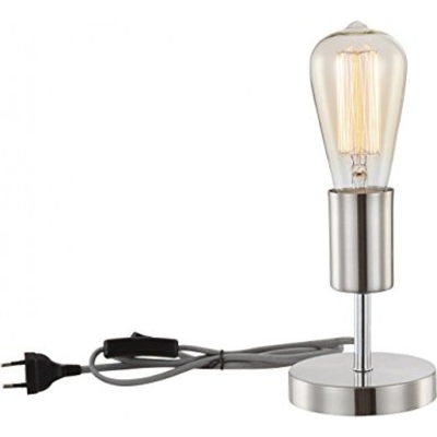 NOEL Lampada da tavolo nickel satinato cavo nero GLOBO T11 - GLOBO LIGHTING