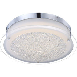 Globo Lighting - LEAH Plafoniera LED vetro satinato con bordo e cristalli trasparenti GLOBO 49316 características