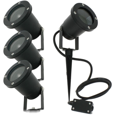 Set di 4 faretti per picchetti da esterno per illuminazione da giardino a LED GU10 - ARUM LIGHTING