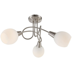Globo Lighting - ELLIOTT Plafoniera nichel opaco vetro opale satinato GLOBO 54351-3 en oferta
