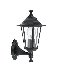 LATERNA 4 lampada da parete ascendente nero vetro trasparente 22468 - Eglo
