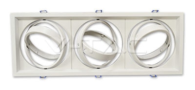 Portafaretto Spot 3 X Ar111 Incasso Bianco Orientabile Vt-7223 - V-TAC