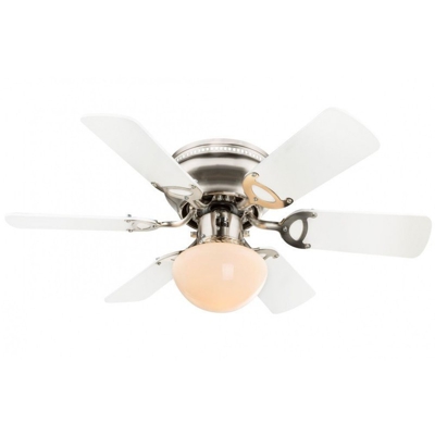 FORMENTERA Ventilatore da soffitto in nichel opaco BIANCO GLOBO 03070W - GLOBO LIGHTING