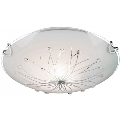 Globo Lighting - CALIMERO Plafoniera bianca cromo vetro satinato GLOBO 40402-1