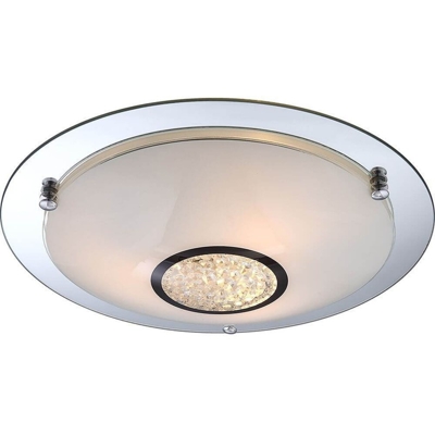 Globo Lighting - EDERA Plafoniera cromo vetro satinato cristalli GLOBO 48339-3