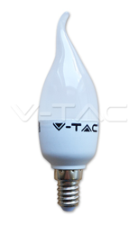 V-tac - LAMPADINA LED E14 4W BIANCO CALDO A FIAMMA VT-1818TP en oferta