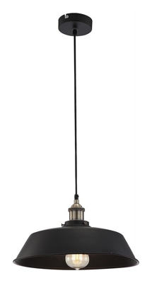 KNUD Sospensione alluminio nero ottone anticato vintage GLOBO 15067 - GLOBO LIGHTING