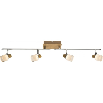 Globo Lighting - ALONIS Plafoniera LED lampada soffitto legno paralume acrilico GLOBO 56000-4