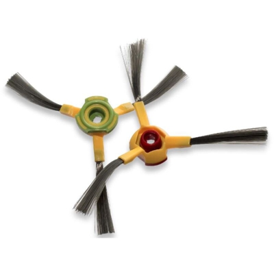 vhbw 2x spazzola laterale compatibile con Hoover RVC0011-001 robot aspirapolvere - Set spazzole, dx/sx, nero / rosso / verde / giallo