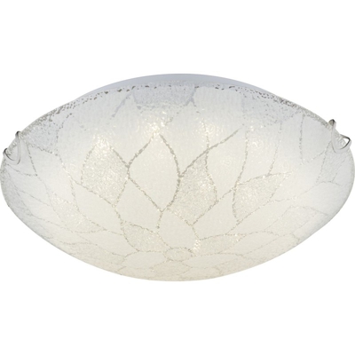 Globo Lighting - JOY Plafoniera LED cromo vetro opale con linee decorative GLOBO 48259-18