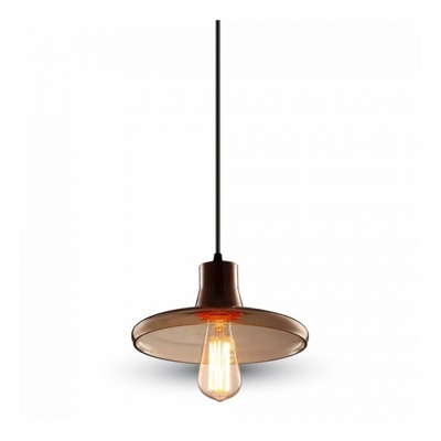 Lampada A Sospensione E27 Vetro Ambra Vintage Vt-7240 - V-TAC
