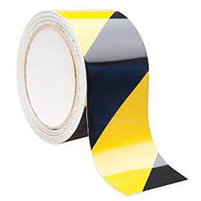 NASTRO ADESIVO RIFRANGENTE GIALLO NERO | 50 mm x 2,5 mt - NCB