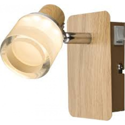 Globo Lighting - ALONIS Faretto LED applique legno con paralume acrilico opaco GLOBO 56000-1 características