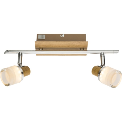 Globo Lighting - ALONIS Faretto LED applique legno con paralume acrilico opaco GLOBO 56000-2