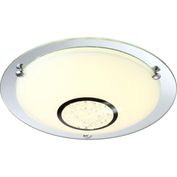 Globo Lighting - AMADA Plafoniera LED vetro opale con cristalli bordo specchio GLOBO 48241 en oferta