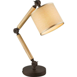 Globo Lighting - JEFF Lampada da tavolo legno color ruggine tessuto marrone GLOBO 21501 características
