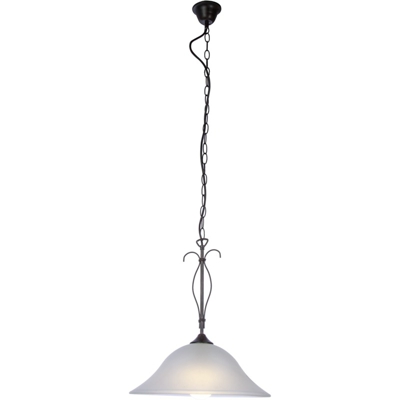 ARIES Lampada a sospensione country ruggine vetro alabastro GLOBO 68410H - GLOBO LIGHTING