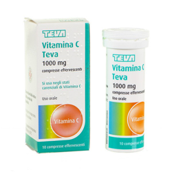 TEVA Vitamina C Integratore Alimentare 10 Compresse Effervescenti 1g precio