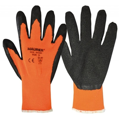 12 Paia Guanti Lavoro Acrilico Winter Maurer Tg 8 Palmo Lattice Fluo Protezione Freddo