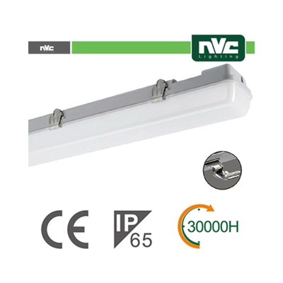 NVC - plafoniera lineare led 100° 220-240 volt 54 watt A+ CE IP65 bianco naturale no lif nv49354w40k65