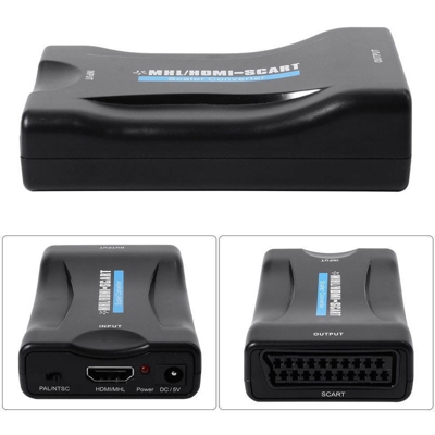 Convertitore Adattatore Da Hdmi A Scart 1080P Per Hdtv Wii Xbox Ps3 Sky Box Tv - TECH-IT