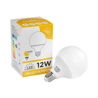 ONLI - Lampadina LED E27 globo 12W, 3000K, luce calda