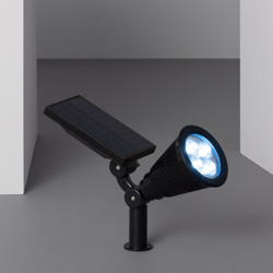 Faretto LED Solare con Picchetto IP65 Bianco Freddo 5700K - 6200K - LEDKIA precio