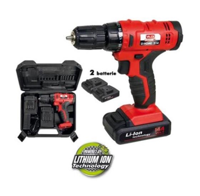 Valex - Trapano avvitatore a batteria litio 14V LI-HOME 214 2 batterie
