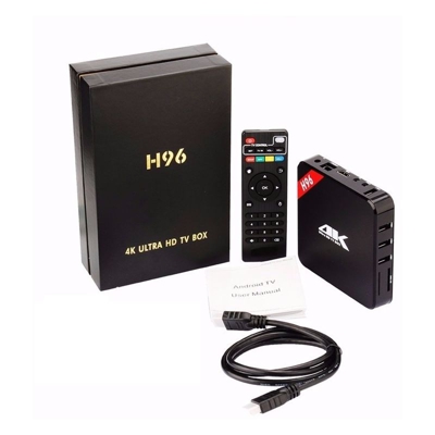 Tech-it - H96 4K Full HD TV Box Quad Core Android 6.0 HDMI 4K WiFi Miracast 1GB+8GB Nero