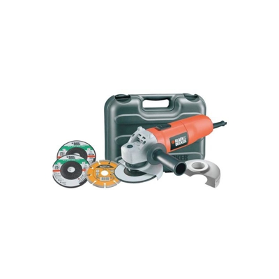 Smerigliatrice angolare Black & Decker KG915KDG 900W in valigetta + accessori