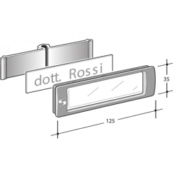 Kit vetrino portanome 125x35 bianco 90-028 per cassetta postale per serie Open Air 400 - SILMEC características