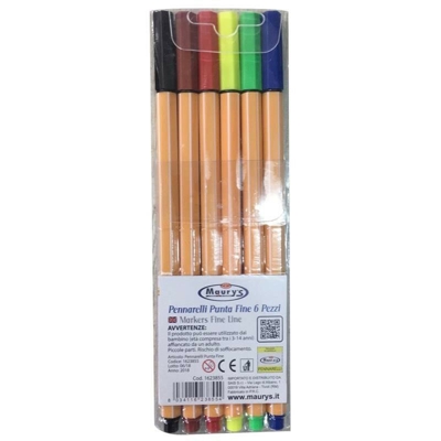 Maury'S Pennarelli Punta Extra Fine 6Pz