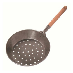Padella per castagne in metallo pesante con manico in legno - GIOVANNI FERRRARI en oferta