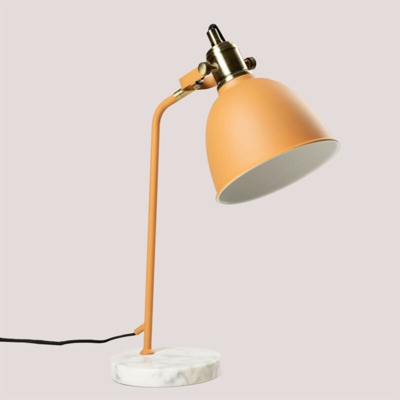 Lampada da tavolo Louise Camel Ferro – Marmo - Sklum