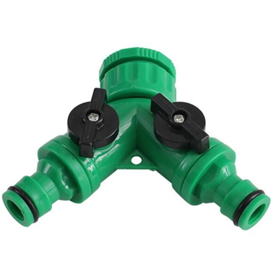 Asupermall - Adattatore per tubo con impugnatura a Y a 2 vie Splitter Connettore per tubo di irrigazione da giardino Connettore rapido per tubo in