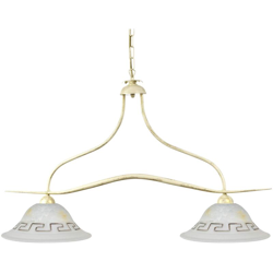 Lampadario Biliardo 2 Luci in Metallo, Avorio - Onli en oferta