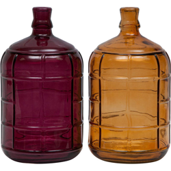 Coppia Boccione in Vetro per Acqua Colorato Arredo Contemporaneo Decor - BISCOTTINI en oferta