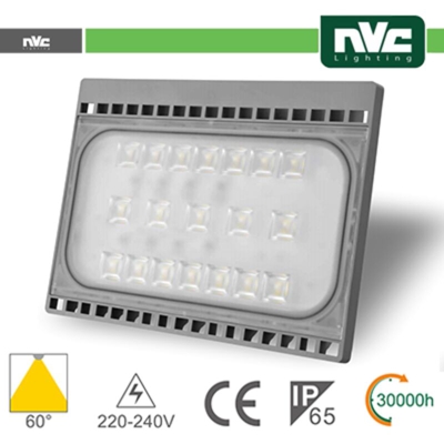 proiettore per esterni slim 220-240 volt 50 watt A+ CE IP65 bianco caldo grigio no lif nvd103s50w30k - NVC