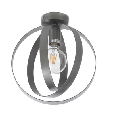 ONLI - Plafoniera Yara, struttura grigio metallizzato