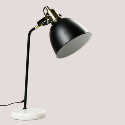 Lampada da tavolo Louise Nero Ferro – Marmo - Sklum precio