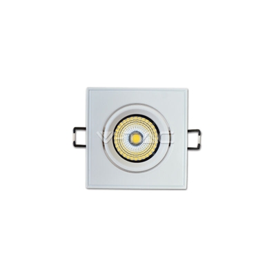 faretto incasso led 120° 220-240 volt 5 watt A+ CE IP20 alluminio bianco bianco freddo no orientabile quadrato tec 625120 - V-TAC