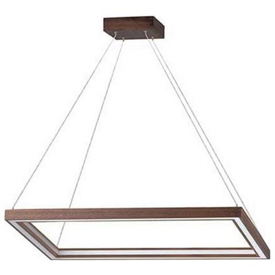 Lampada A Sospensione Legno, Lampadario, Da Soffitto, Noce In Legno, 84 X 40 X 110 Cm, 8 X Led, 66 W, 6160 Lm, 3000 K