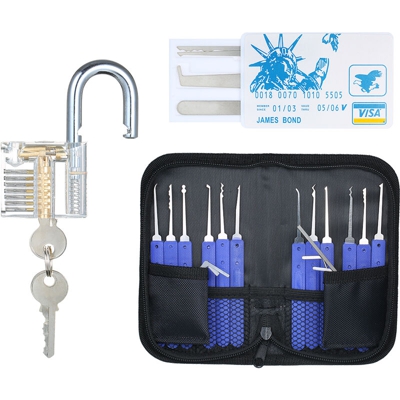 22 PCS, scasso insieme con formazione visibile della serratura, serratura Practice trasparente - ASUPERMALL