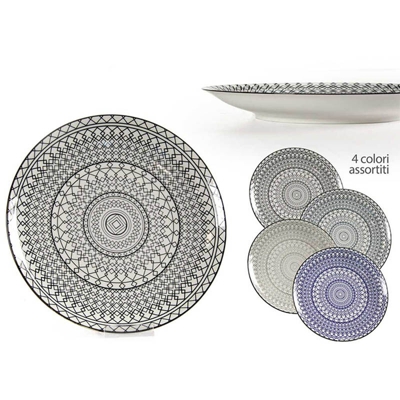 Piatto Piano Maiolica 26X26 Algeri - FALSE