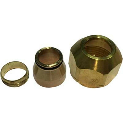 Raccordo codolo in bronzo 16 mm con dado e guarnizione - teco