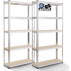 2x AREBOS Scaffale per Carichi Pesanti 875kg Ripiano Seminterrato 180x90x40cm TÜV características