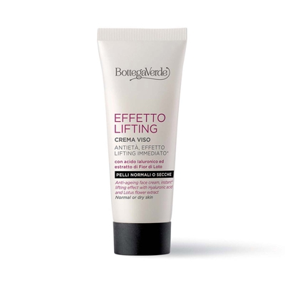 Effetto lifting - Crema facial antiedad, efecto lifting inmediato* - con ácido Hialurónico y extracto de Flor de Loto (20 ml) - pieles normales o seca